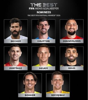 قائمة مرشحي فيفا لجائزة أفضل حارس مرمى للعام 2025