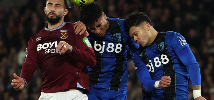 مباراة سلبية بين وست هام يونايتد وبورنموث