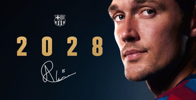 برشلونة يجدد عقد أندرياس كريستنسن حتى عام 2028