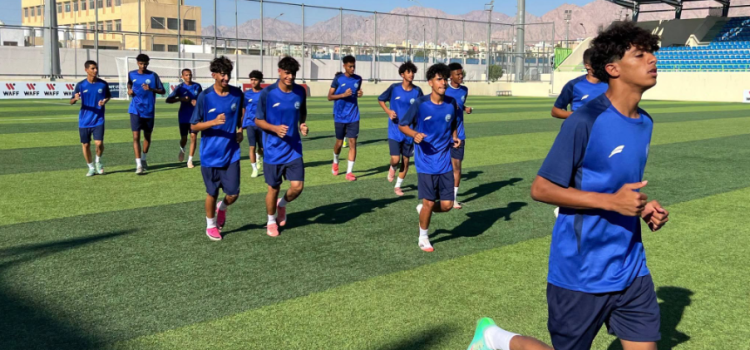 منتخب الناشئين يستكمل تحضيراته لمواجهة فلسطين في بطولة غرب آسيا